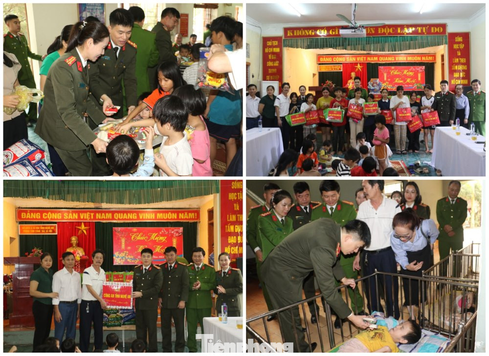 Thăm hỏi, trao 30 suất quà tặng các em nhỏ tại Trung tâm Công tác xã hội tỉnh Nghệ An.