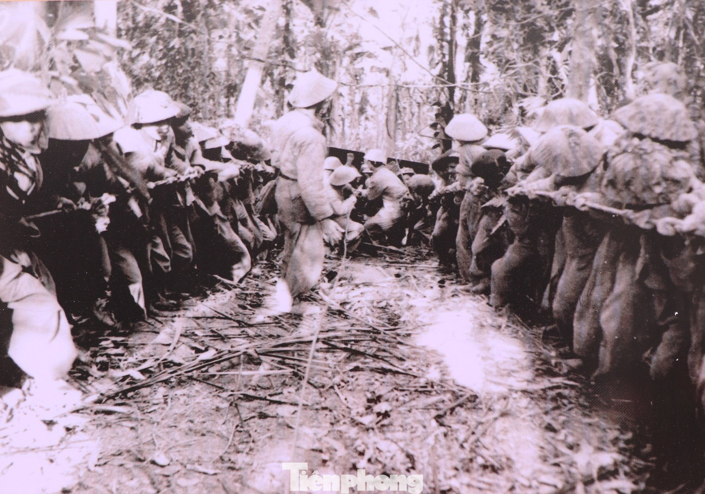Hình ảnh các lực lượng mở đường, vận tải lương thực, vũ khí,... cho chiến dịch Điện Biên Phủ.