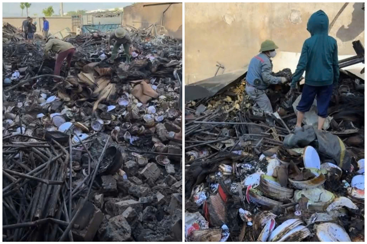 Vụ cháy thiêu rụi nhiều mặt hàng