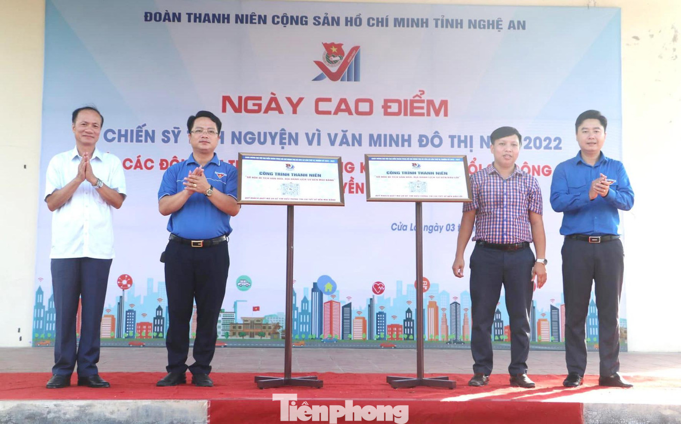 Tặng công trình số hoá di tích văn hoá, địa danh lịch sử đền Bàu Lối và đền Mai Bảng, TX Cửa Lò, Nghệ An (Ảnh: TH)