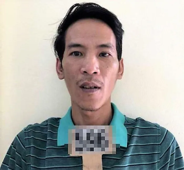 Đối tượng Lê Hoàng Vĩnh Thắng tại cơ quan công an Đối tượng Lê Hoàng Vĩnh Thắng tại cơ quan công an