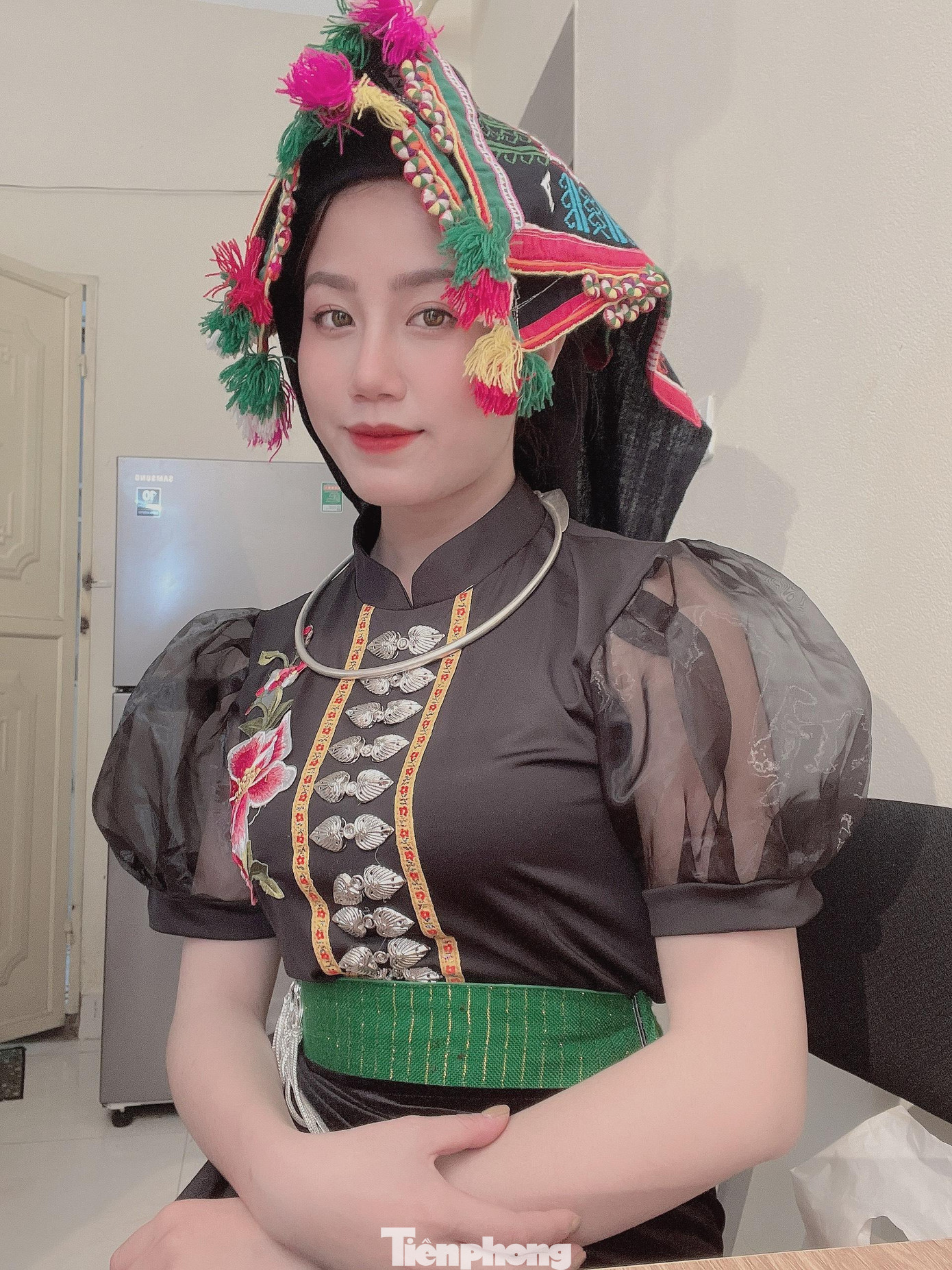 Quang Thị Thìn xinh đẹp trong trang phục của đồng bào dân tộc Thái