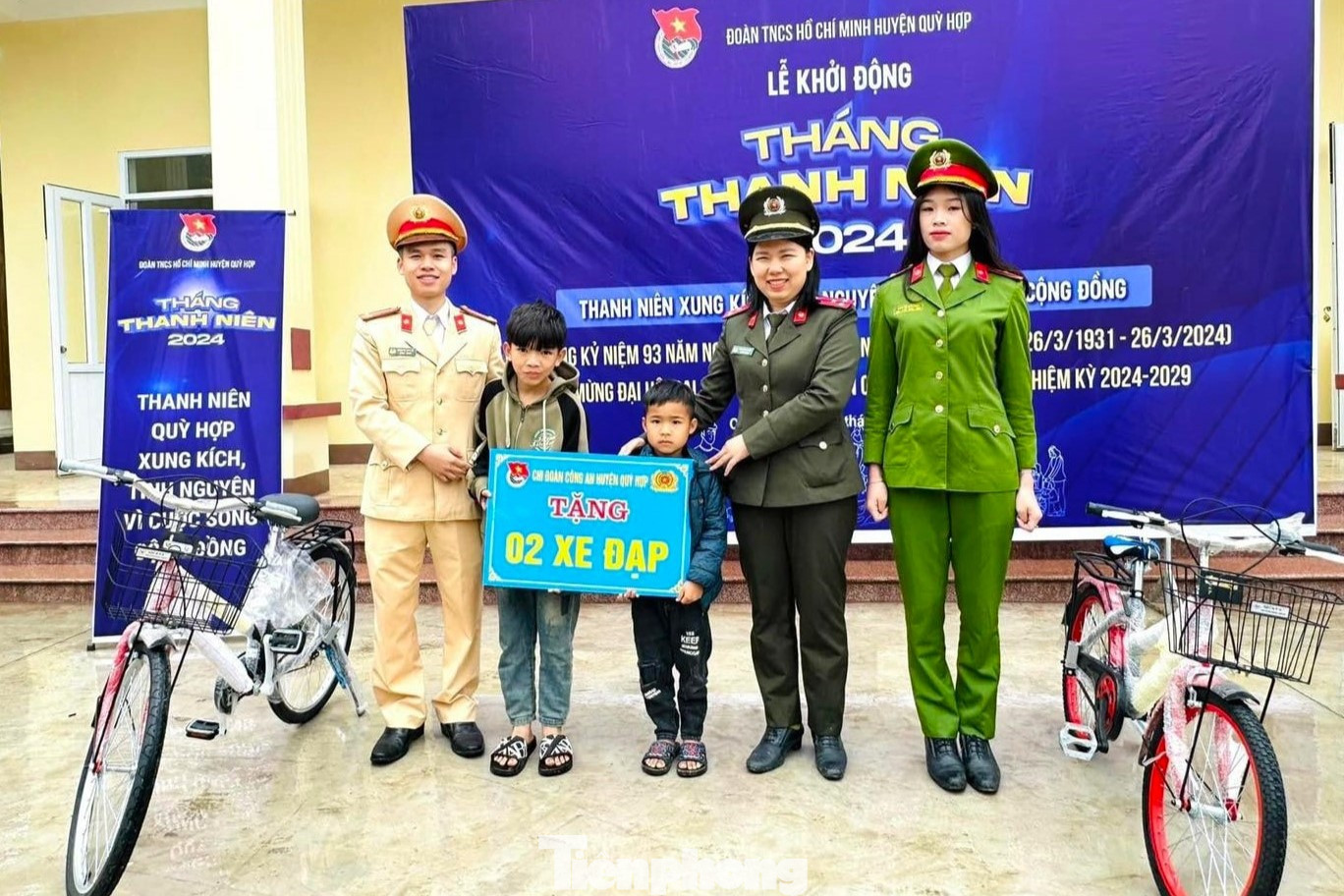 Trong Tháng Thanh niên 2024, Chi đoàn Công an huyện Quỳ Hợp cũng đã có nhiều công trình, phần quà ý nghĩa.