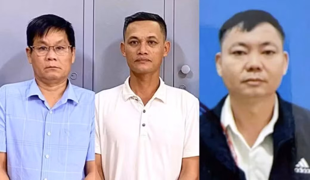 Đối tượng Phan Đình Đào, Đinh Đức Mạnh, Nguyễn Văn Phương (từ trái sang phải).