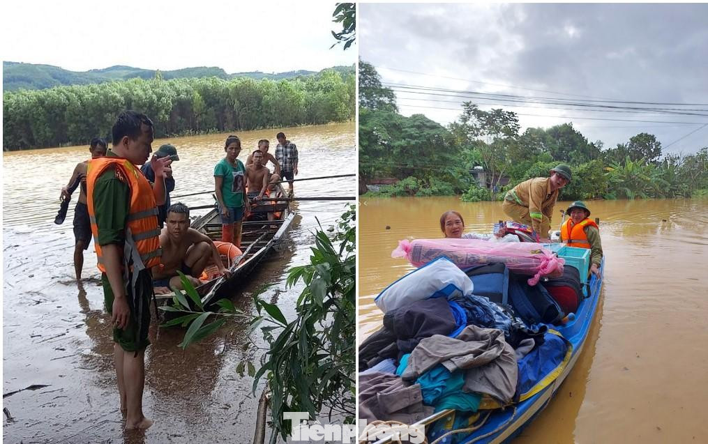 Sơ tán dân ở vùng ngập sâu