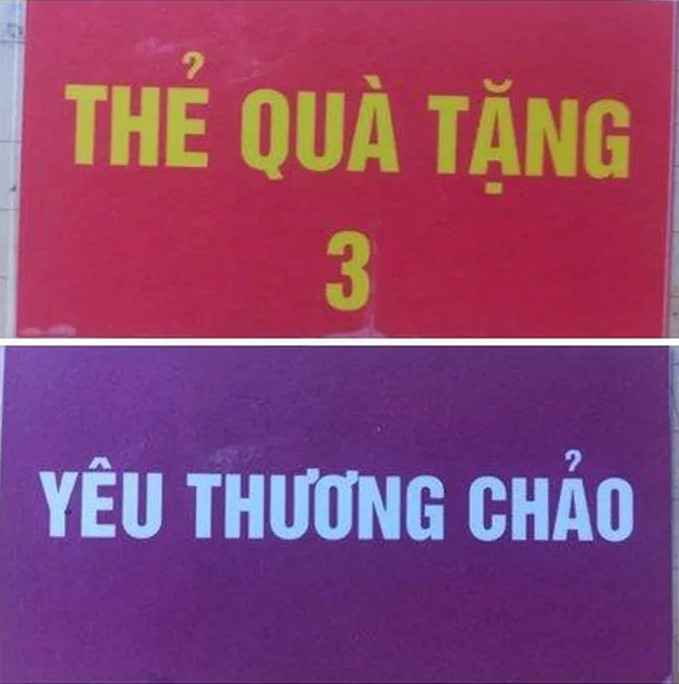 Thẻ quà tặng nhóm người phát cho người dân. Thẻ quà tặng nhóm người phát cho người dân.