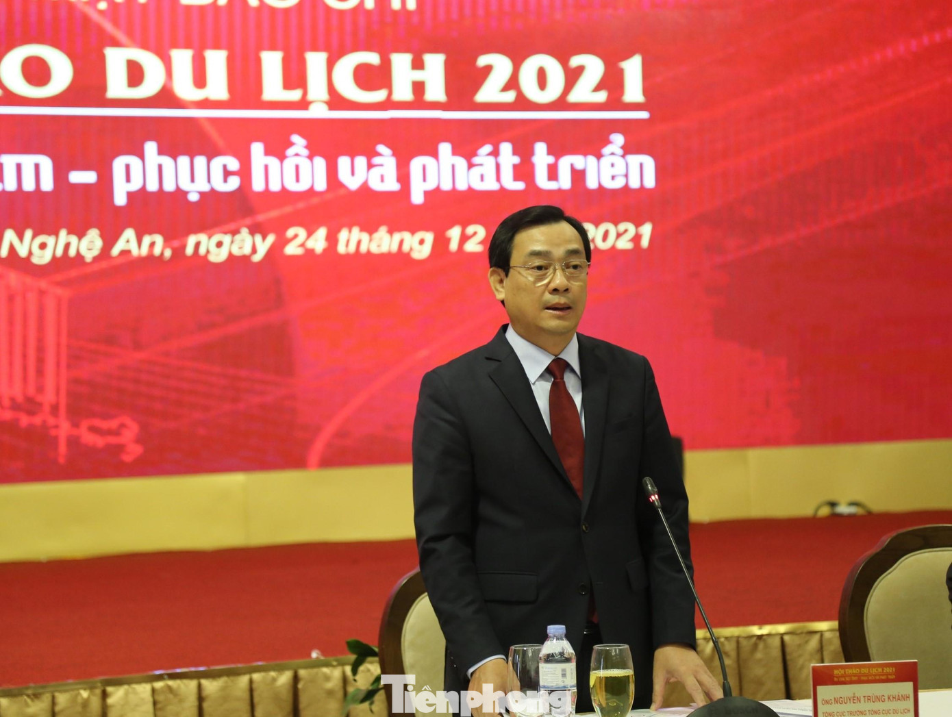 Ông Nguyễn Trùng Khánh – Tổng cục trưởng Tổng cục Du lịch thông tin tại buổi họp báo