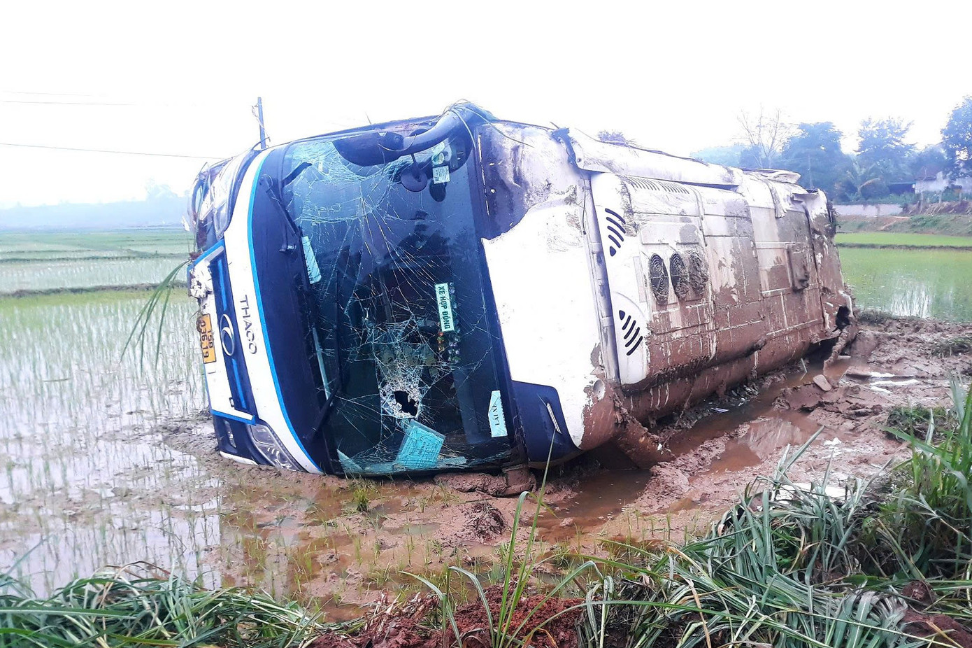 Hiện trường vụ tai nạn.