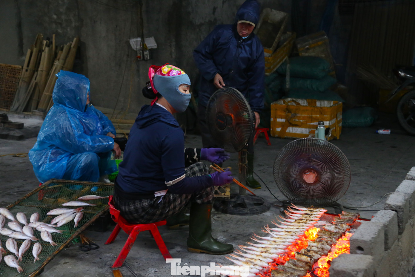 Nằm ven biển, phường Nghi Thủy (TP Vinh, Nghệ An) có hàng chục lò nướng cá, mỗi ngày nướng hàng tấn các loại như cá thu, cá nục, bạc má,... Nghề nướng cá mang lại việc làm và thu nhập ổn định cho nhiều lao động địa phương.