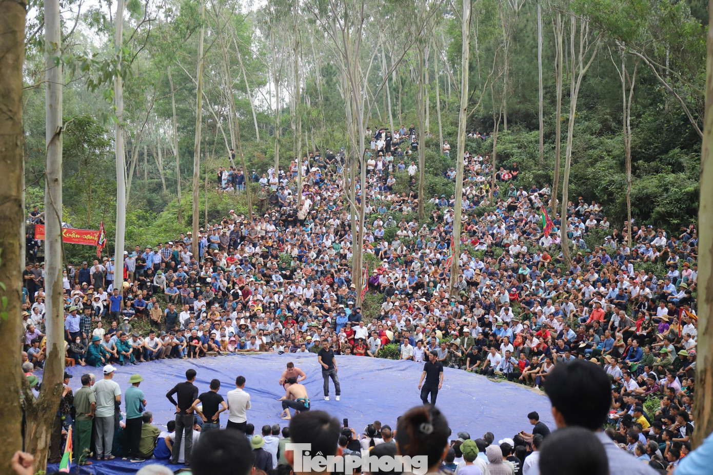 Lễ hội đền Vua Mai ở huyện Nam Đàn, Nghệ An diễn ra ngày 22 - 24/2 (tức 13 - 15 tháng Giêng) theo quy mô cấp tỉnh, trong đó hội vật là điểm nhấn quan trọng, luôn thu hút đông đảo người dân và du khách tham gia, cổ vũ.