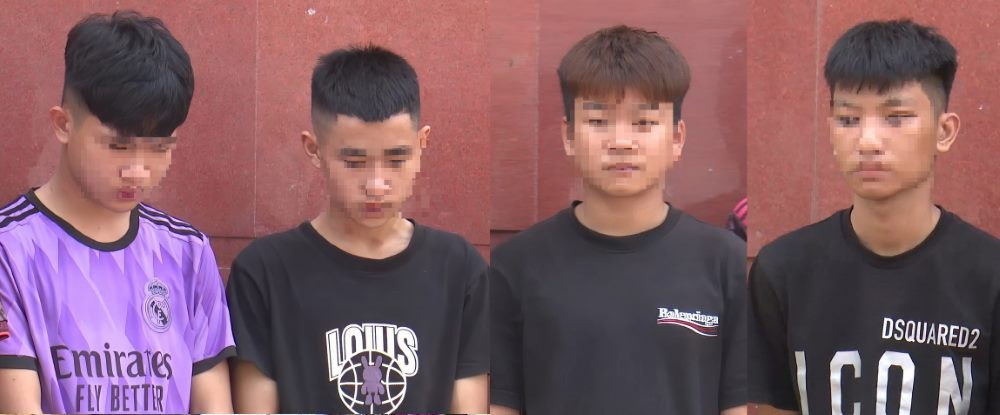4 đối tượng bị Công an huyện Diễn Châu tạm giữ hình sự