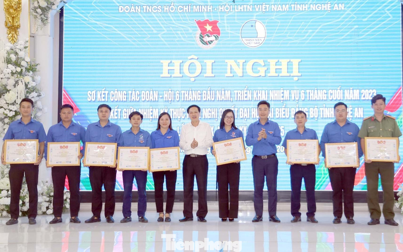 Tặng Bằng khen của Ban Chấp hành Tỉnh Đoàn cho 11 tập thể vì “Đã có thành tích xuất sắc trong triển khai thực hiện Kế hoạch số 823 KH/TĐTN-PT ngày 02/6/2023 của Ban Thường vụ Tỉnh Đoàn về phát động đợt thi đua cao điểm thực hiện Đề án 06 của Chính phủ trên địa bàn tỉnh Nghệ An” Tặng Bằng khen của Ban Chấp hành Tỉnh Đoàn cho 11 tập thể vì “Đã có thành tích xuất sắc trong triển khai thực hiện Kế hoạch số 823 KH/TĐTN-PT ngày 02/6/2023 của Ban Thường vụ Tỉnh Đoàn về phát động đợt thi đua cao điểm thực hiện Đề án 06 của Chính phủ trên địa bàn tỉnh Nghệ An”