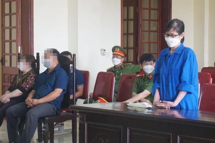 Nguyễn Thị Thủy tại cơ quan công an