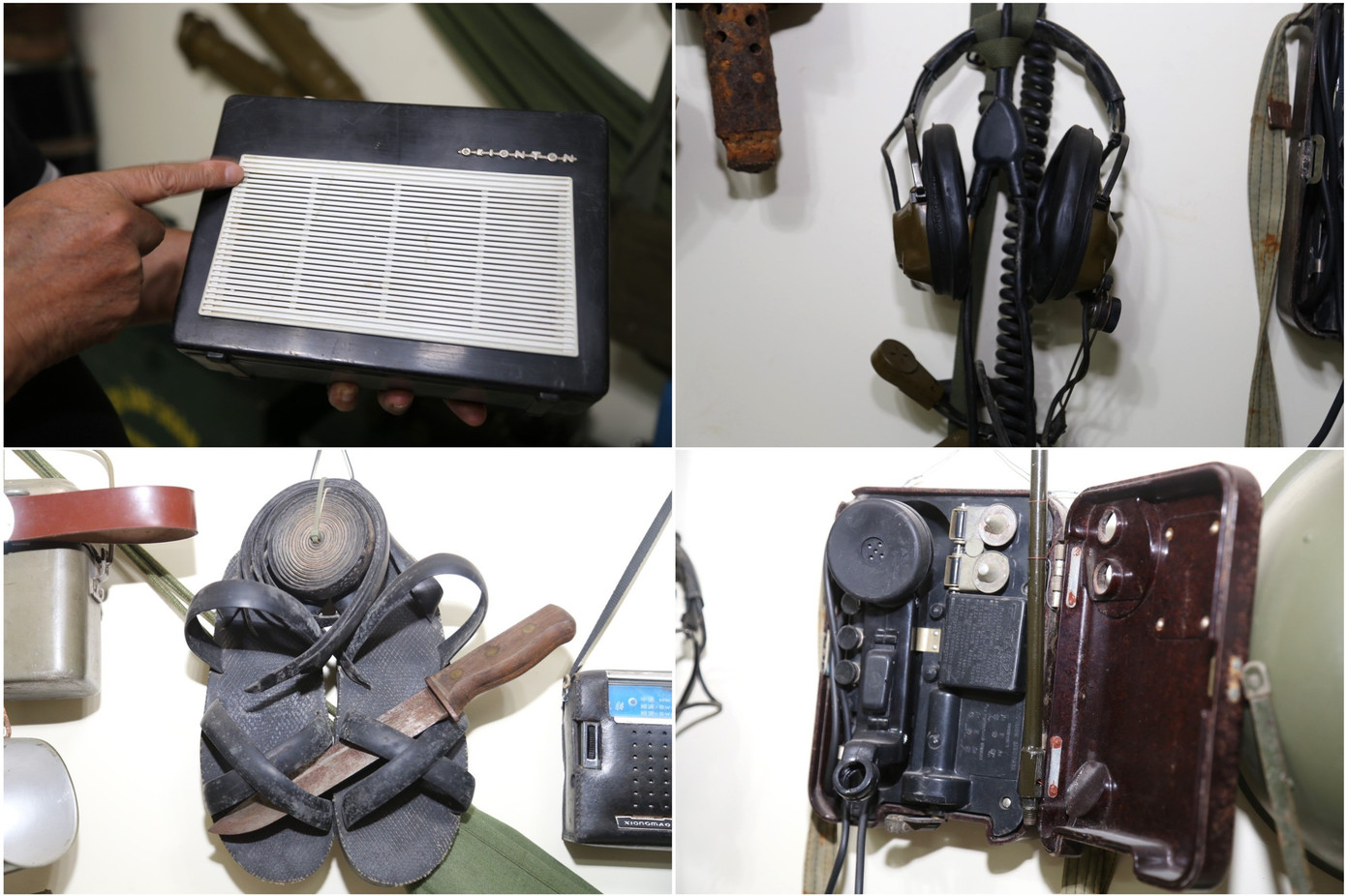 Chiếc máy vô tuyến điện, đôi dép cao su,... là những kỷ vật được ông Lê Mạnh Hải gìn giữ Chiếc máy vô tuyến điện, đôi dép cao su,... là những kỷ vật được ông Lê Mạnh Hải gìn giữ