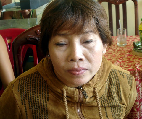 Nghi can Nguyễn Thị Bé tại cơ quan điều tra. Ảnh: Thiên Phước/ VNE