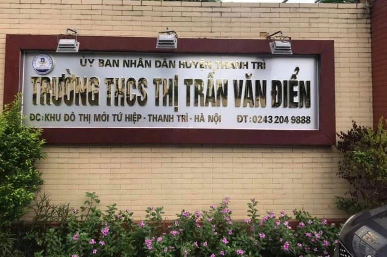 Trường THCS Văn Điển trừ điểm thi đua của một số giáo viên do mắc Covid-19 không thể đến trường dạy học trực tiếp (Ảnh: Website nhà trường).
