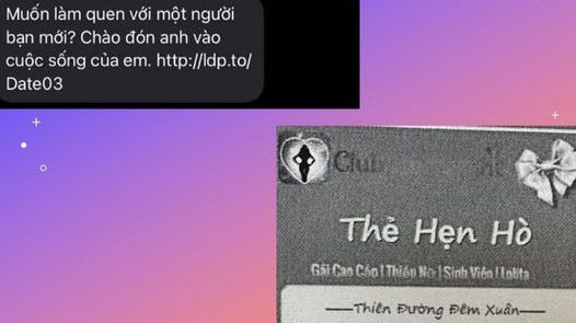 Các đối tượng lừa đảo yêu cầu nạn nhân nộp tiền làm thẻ hẹn hò.