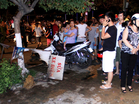 Hiện trường nơi chị Yến bị tạt xăng, châm lửa đốt