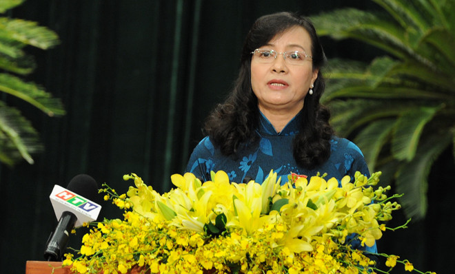 Chủ tịch HĐND TP Nguyễn Thị Quyết Tâm phát biểu khai mạc kỳ họp. Ảnh: Minh Đức Chủ tịch HĐND TP Nguyễn Thị Quyết Tâm phát biểu khai mạc kỳ họp