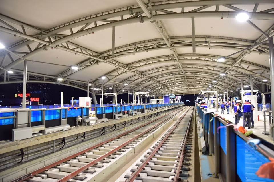 Ga trên cao, đoạn Tân Cảng, tuyến metro số 1. Ảnh: Thư Trần. Ga trên cao, đoạn Tân Cảng, tuyến metro số 1. Ảnh: Thư Trần.