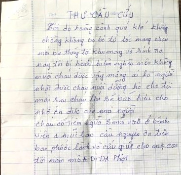 Bé trai 3 tháng tuổi bị bỏ rơi cùng lá thư cầu cứu ​​​​​​​ ảnh 1