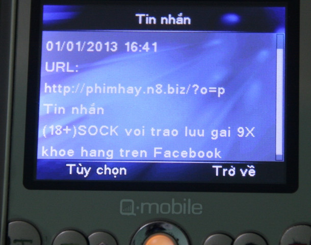 Liên tục là tin nhắn dụ người dùng tải links sex, Bộ TT&TT liệu có quét sạch được?