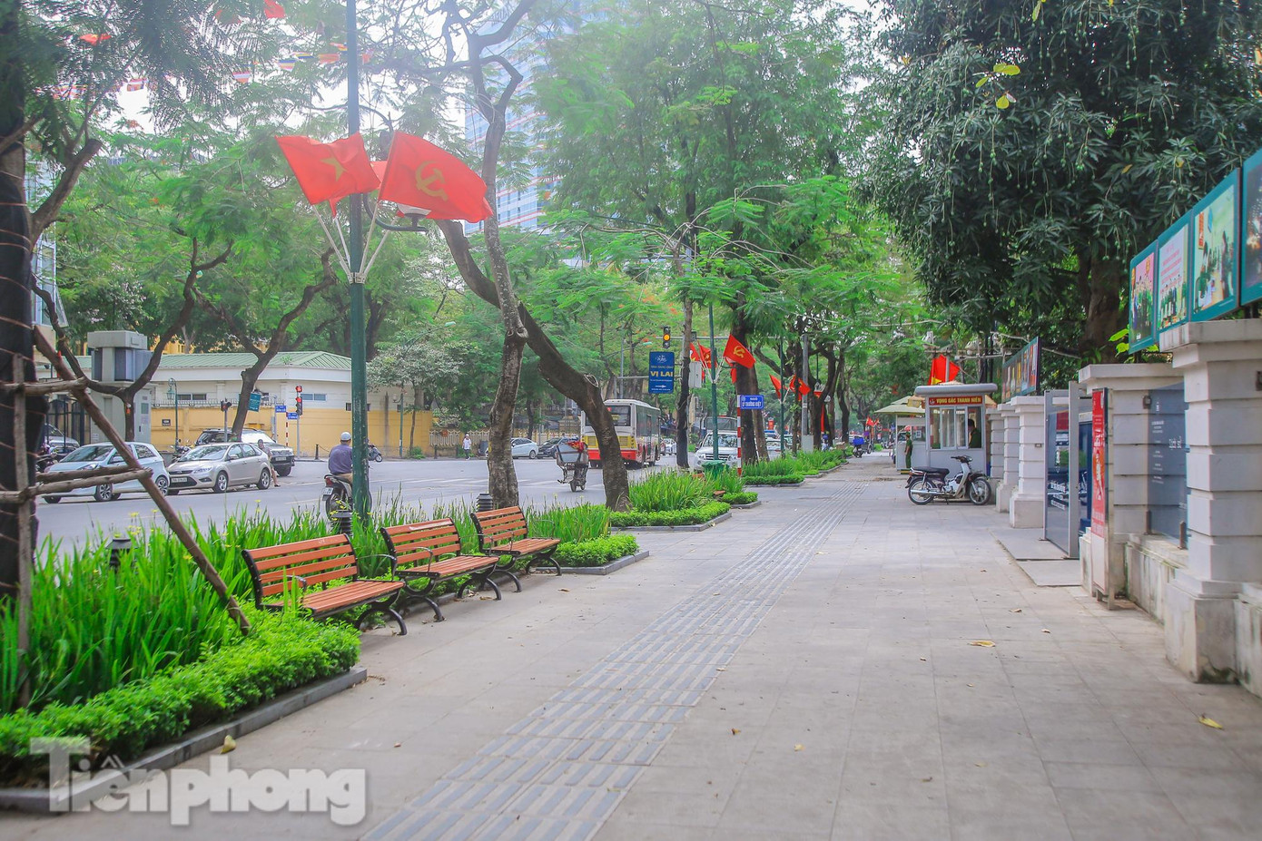 Vẻ đẹp hiện đại, bền chắc trên phố Lý Thường Kiệt sau khi được chỉnh trang.