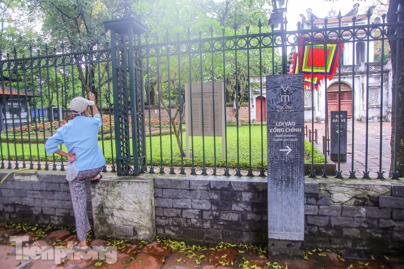 Ngóng Văn Miếu qua hàng rào Ngóng Văn Miếu qua hàng rào