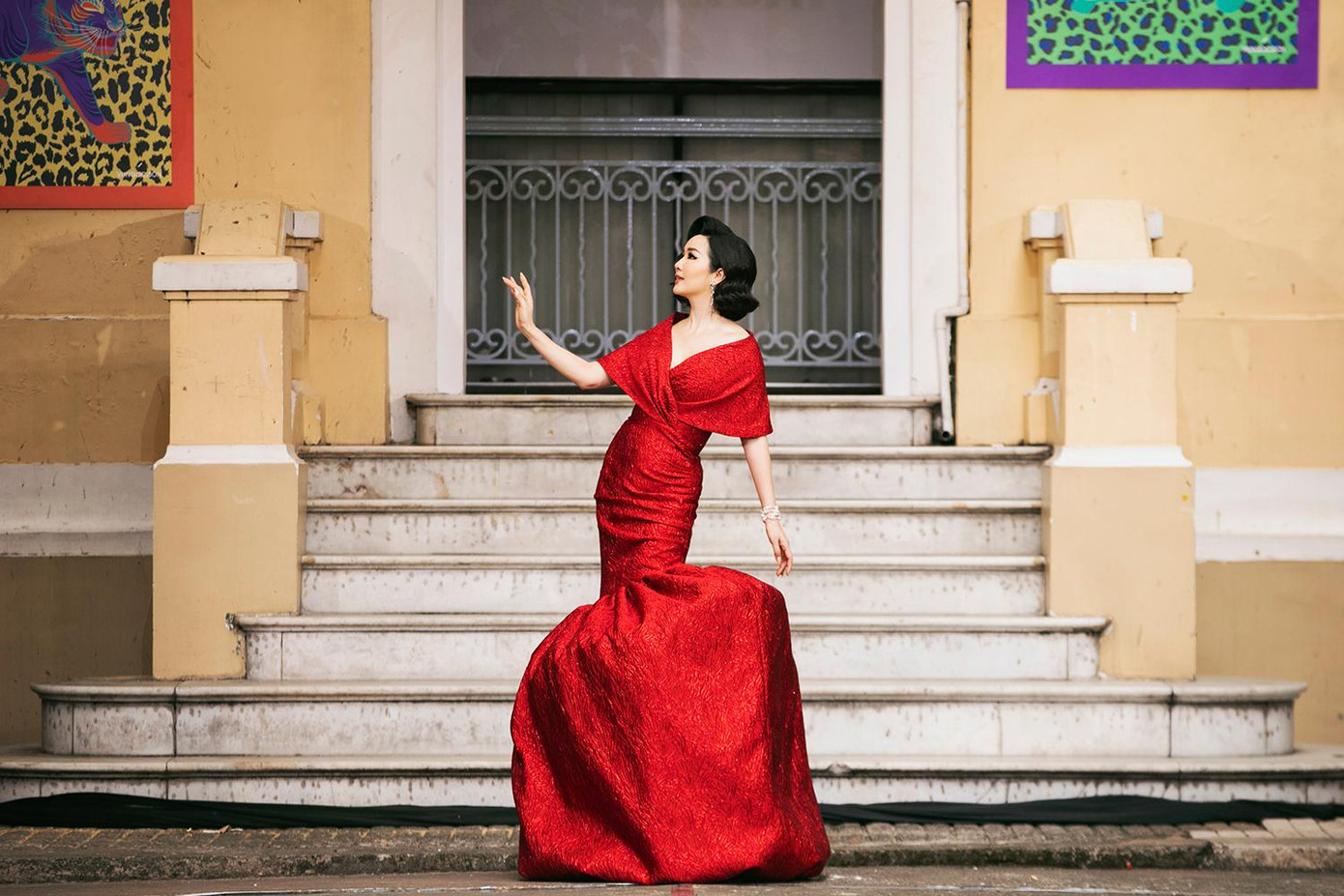 Hoa hậu Đền Hùng Giáng My cũng có màn 'tái xuất' sàn diễn cực kỳ ấn tượng sau thời gian dài vắng bóng.