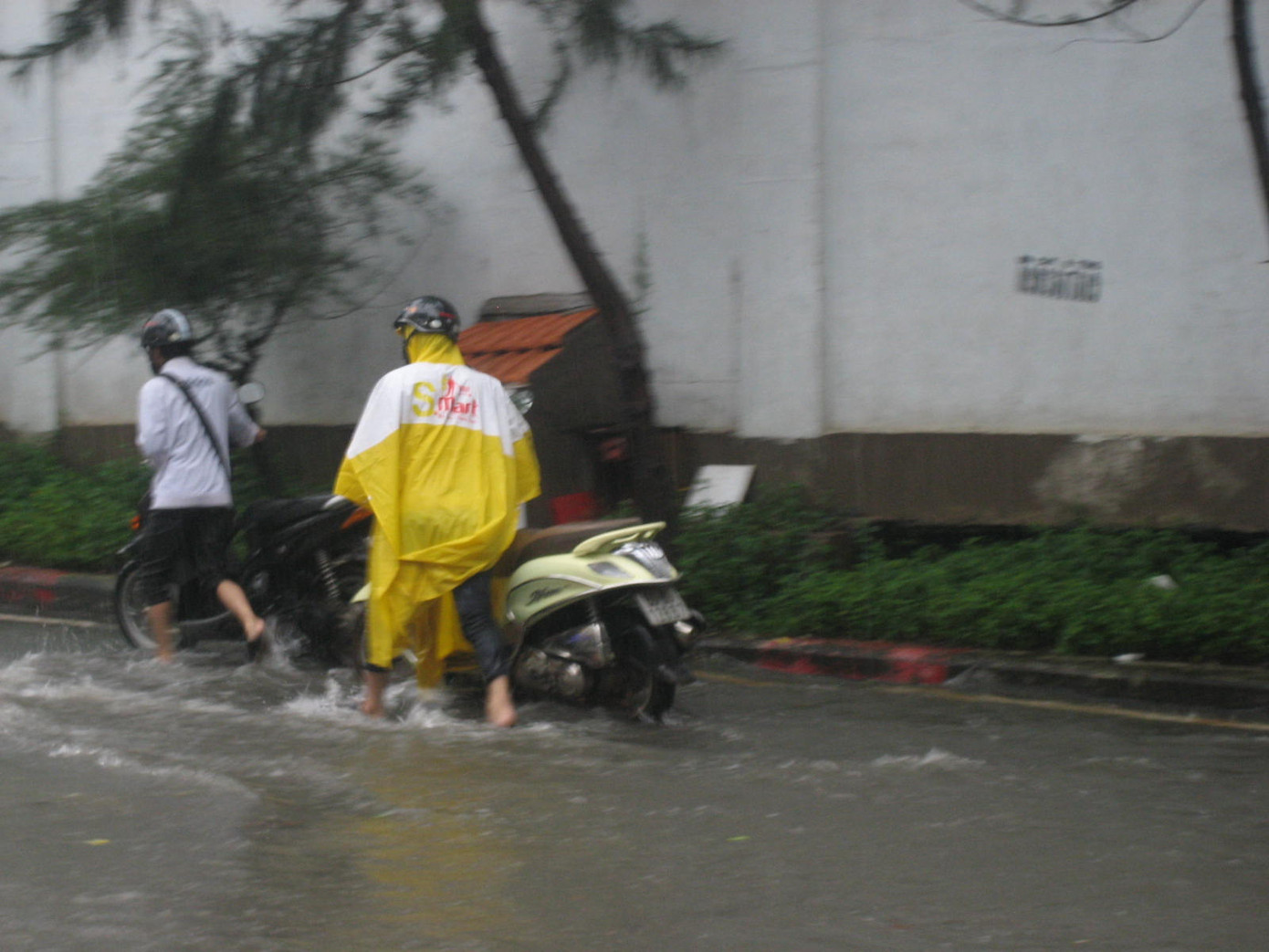 Hàng loạt các phương tiện chết máy do ngập nước