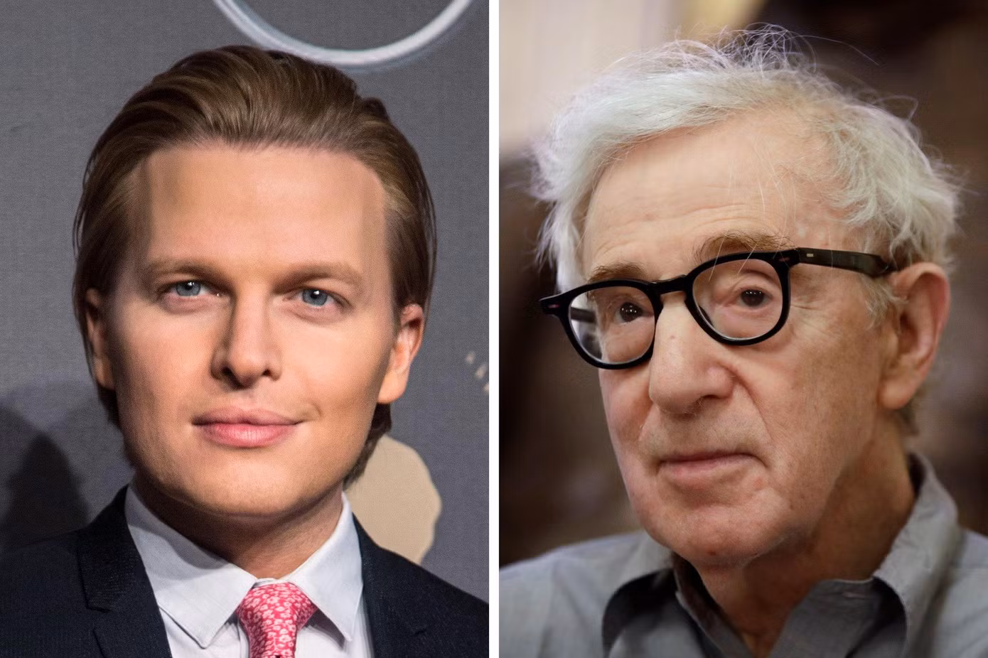 Woody Allen và con trai Ronan Farrow không qua lại hơn 25 năm qua. Ảnh: NY Times.