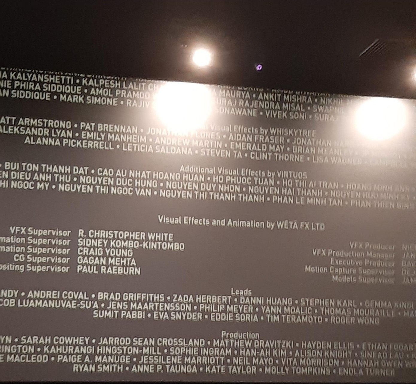 Nhiều tên tiếng Việt xuất hiện trong phần Credit. Ảnh: Facebook. Nhiều tên tiếng Việt xuất hiện trong phần Credit. Ảnh: Facebook.