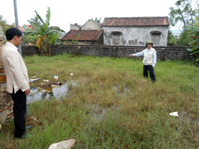 Nơi trạm xá dã chiến đóng ở thôn Quyết Thắng bị bom Mỹ đánh trúng ngày 13-1-1973. Nơi trạm xá dã chiến đóng ở thôn Quyết Thắng bị bom Mỹ đánh trúng ngày 13-1-1973