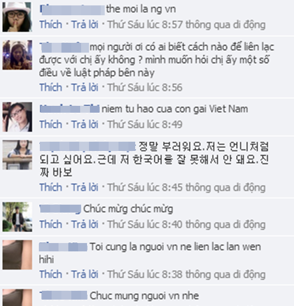 Rất nhiều người ngưỡng mộ và tự hào về chị