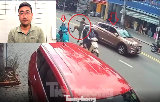 Hiện trường vụ việc và đối tượng Nguyễn Trọng Long (ảnh nhỏ)