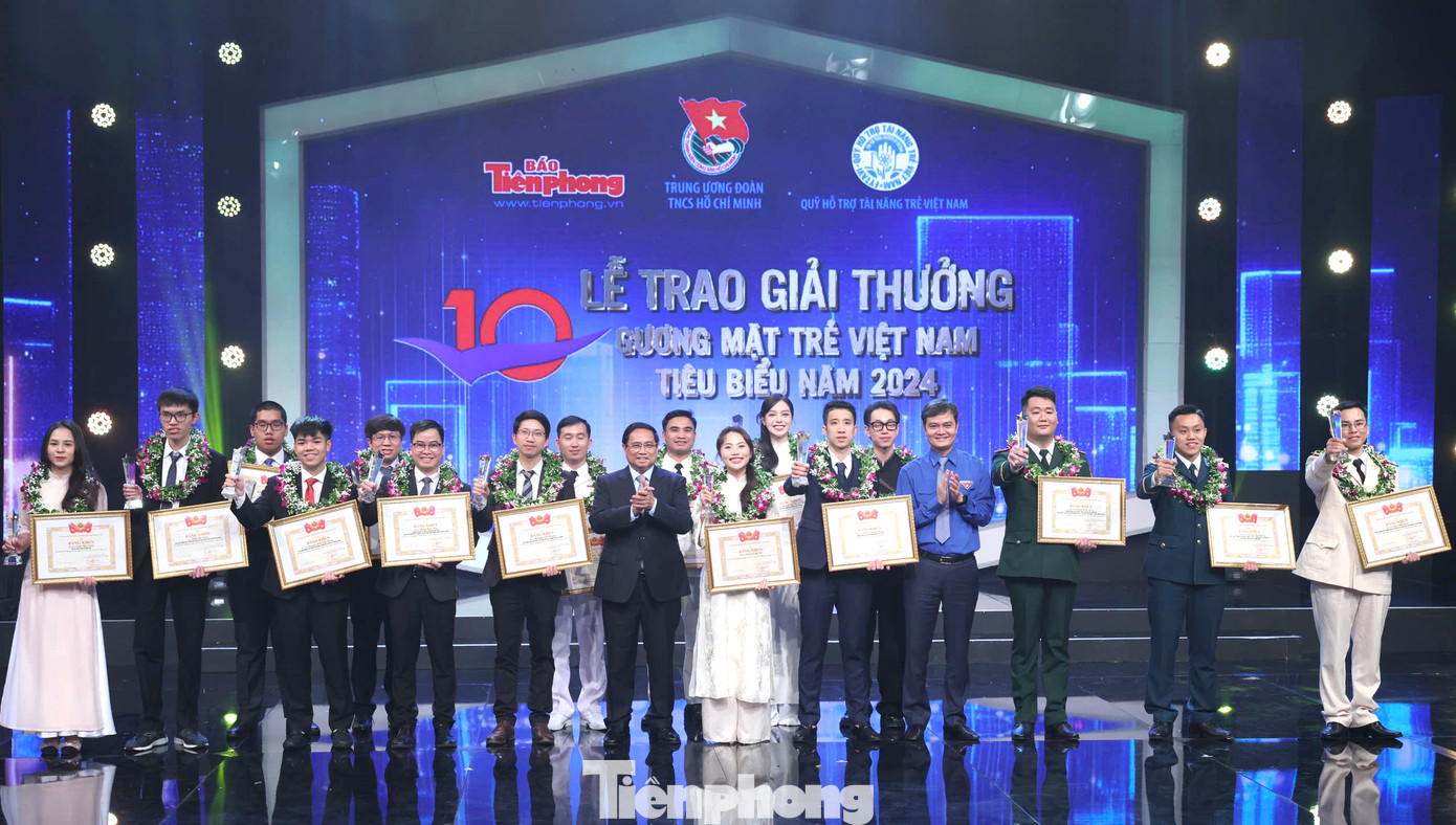 Thủ tướng Chính phủ Phạm Minh Chính phát biểu tại Lễ trao Giải thưởng Gương mặt trẻ Việt Nam tiêu biểu năm 2024. Ảnh: Như Ý