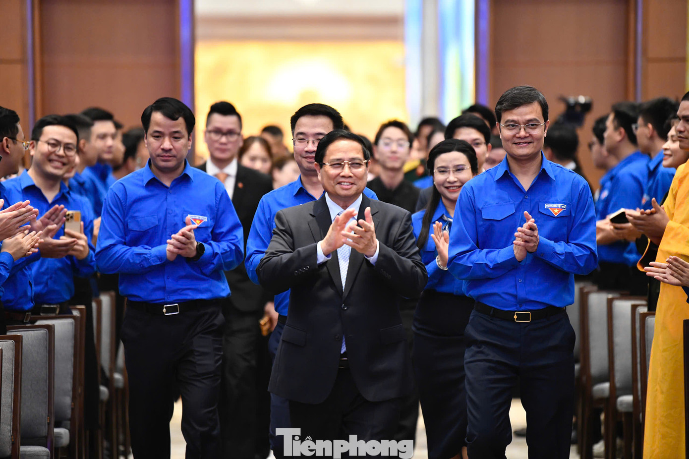 Thủ tướng Phạm Minh Chính dự chương trình gặp mặt và đối thoại với thanh niên năm 2025. Ảnh: Như Ý. Thủ tướng Phạm Minh Chính dự chương trình gặp mặt và đối thoại với thanh niên năm 2025. Ảnh: Như Ý.
