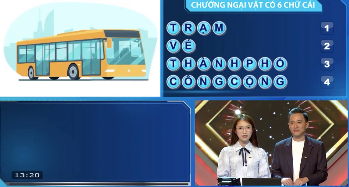 Hoàng Quân xuất sắc giải ẩn số chướng ngại vật là "Xe buýt". Hoàng Quân xuất sắc giải ẩn số chướng ngại vật là "Xe buýt".