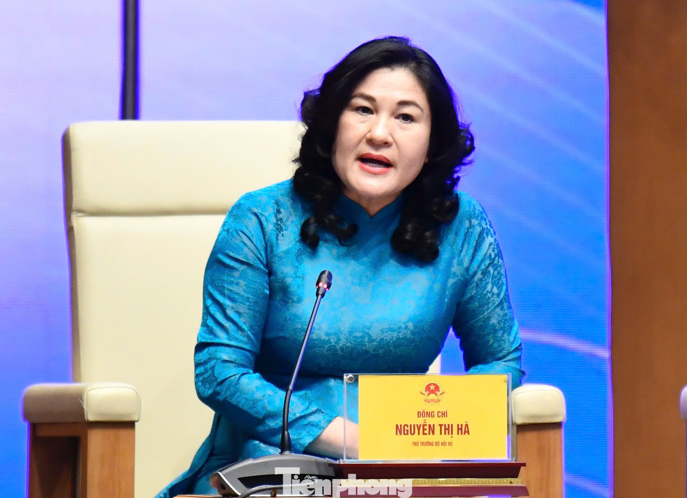 Thứ trưởng Bộ Nội vụ Nguyễn Thị Hà chia sẻ tại chương trình.