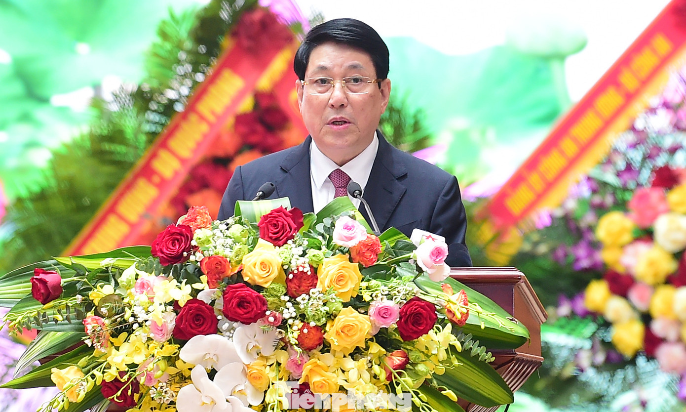 Chủ tịch nước Lương Cường phát biểu tại chương trình. Ảnh: Xuân Tùng