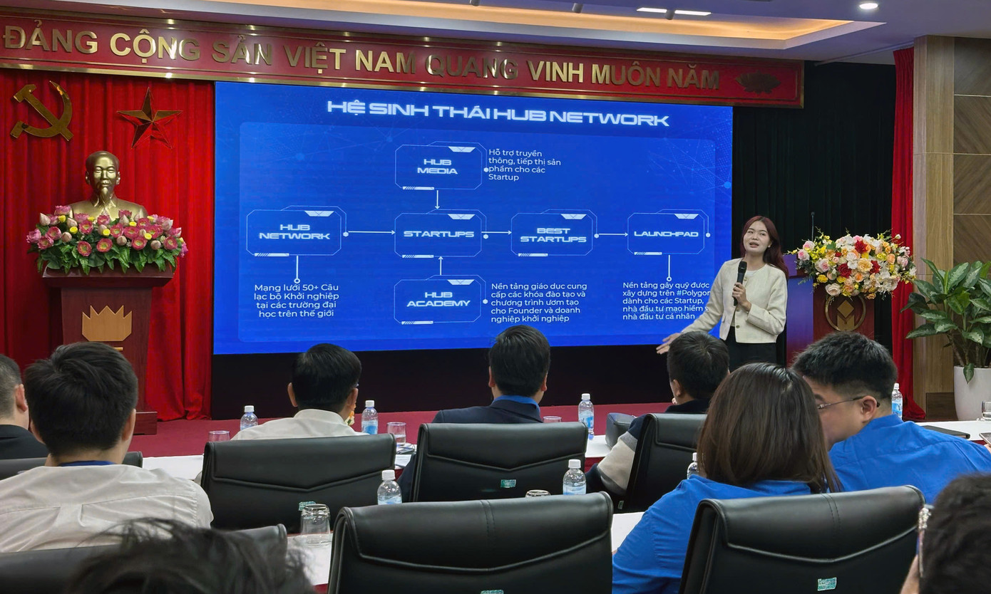 Đại diện Hub Network trình bày tại chương trình. Ảnh: BTC