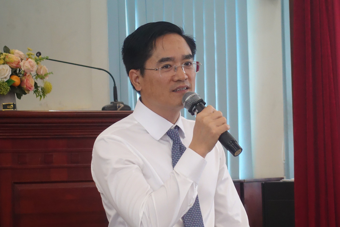 Ông Trần Quang Lâm – Giám đốc Sở GTVT TPHCM thông tin tại hội nghị.