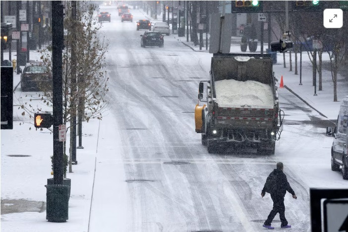 Bão tuyết tại Cincinnati, Ohio, ngày 5/1/2025. (Ảnh: Albert Cesare/USA Today Network) Bão tuyết tại Cincinnati, Ohio, ngày 5/1/2025. (Ảnh: Albert Cesare/USA Today Network)