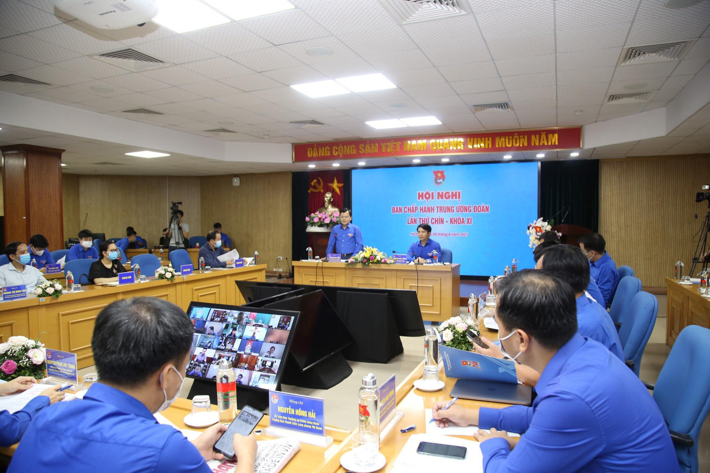 Hội nghị BCH T.Ư Đoàn lần thứ 9, khóa XI diễn ra điểm cầu chính tại Hà Nội và các điểm cầu tỉnh, thành đoàn trên cả nước