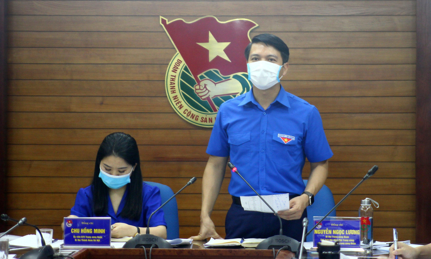 Anh Nguyễn Ngọc Lương, Bí thư T.Ư Đoàn, Chủ tịch Hội đồng Đội T.Ư phát biểu tại hội nghị trực tuyến sơ kết công tác Đoàn, phong trào thanh thiếu nhi 6 tháng đầu năm cụm Đồng bằng sông Hồng Anh Nguyễn Ngọc Lương, Bí thư T.Ư Đoàn, Chủ tịch Hội đồng Đội T.Ư phát biểu tại hội nghị trực tuyến sơ kết công tác Đoàn, phong trào thanh thiếu nhi 6 tháng đầu năm cụm Đồng bằng sông Hồng