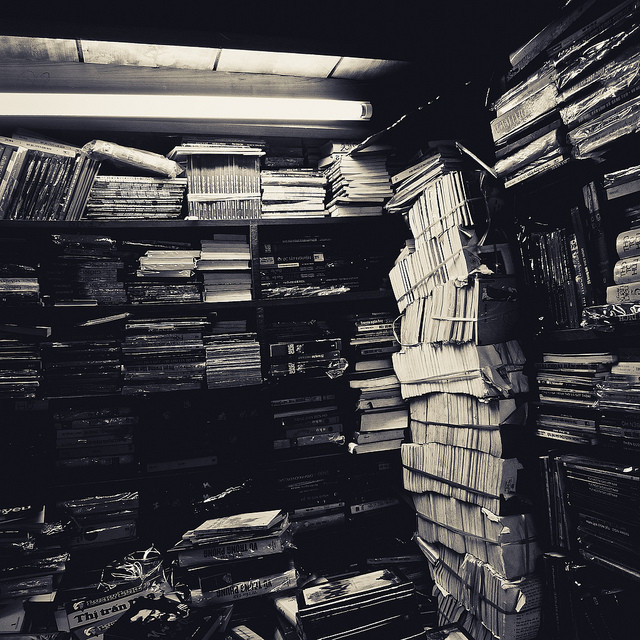 Căn gác cũ kỹ ở phố sách Đinh Lễ Chiếc quạt trần xưa cũ lặng yên trong một buổi tối mùa đông Cậu bé ngồi vẽ Tháp Rùa Gian gác của một bác an ninh già - Quán vắng không người, chiếc bonsai trên tường, bác an ninh im lặng nhìn xa xăm - tất cả cùng một sự đồng điệu và cuốn hút kì lạ. Không ồn ã như các phố Đinh Lễ hay Nguyễn Xí, sạp báo nhỏ ở đầu Hàng Trống vẫn lặng lẽ sáng lên mỗi tối.