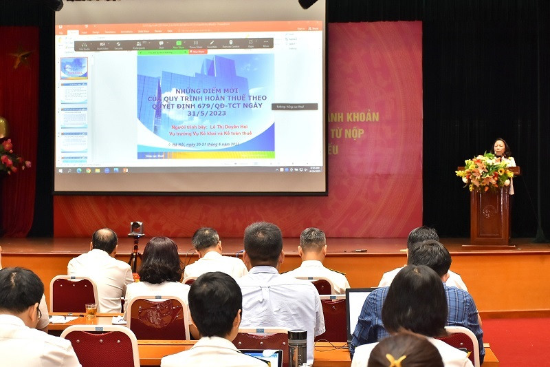 Vụ trưởng Lê Thị Duyên Hải đã giới thiệu một số điểm mới của Quy trình hoàn thuế