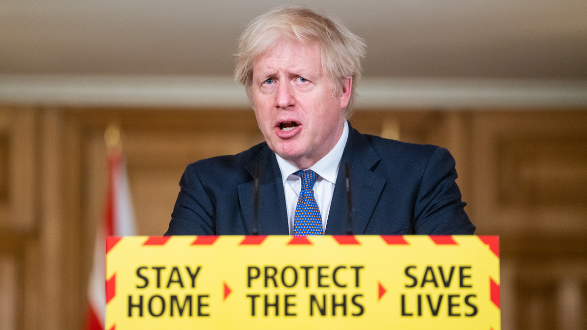Cựu Thủ tướng Anh Boris Johnson trong một cuộc họp báo về đại dịch COVID-19 (Ảnh: BBC). Cựu Thủ tướng Anh Boris Johnson trong một cuộc họp báo về đại dịch COVID-19 (Ảnh: BBC).
