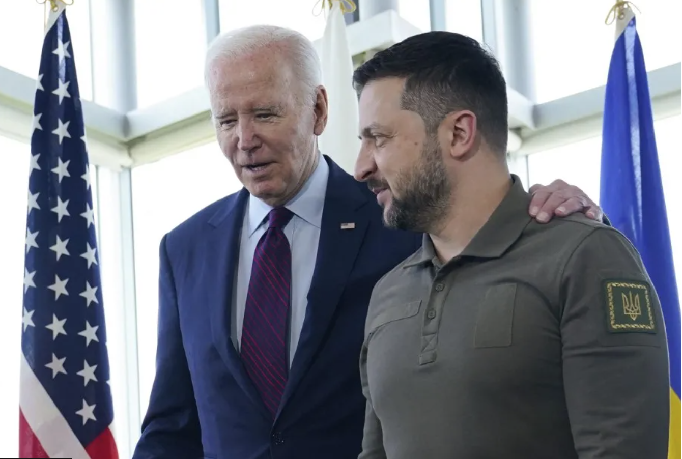 Tổng thống Mỹ Joe Biden trong một cuộc gặp với người đồng cấp Ukraine Volodomyr Zelensky (Ảnh: Getty). Tổng thống Mỹ Joe Biden trong một cuộc gặp với người đồng cấp Ukraine Volodomyr Zelensky (Ảnh: Getty).
