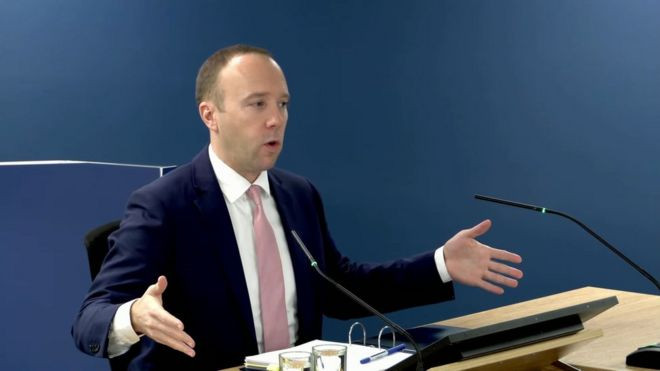 Cựu Bộ trưởng Y tế Matt Hancock là một trong những cá nhân tham gia lấy lời khai trong tuần vừa qua (Ảnh: BBC). Cựu Bộ trưởng Y tế Matt Hancock là một trong những cá nhân tham gia lấy lời khai trong tuần vừa qua (Ảnh: BBC).